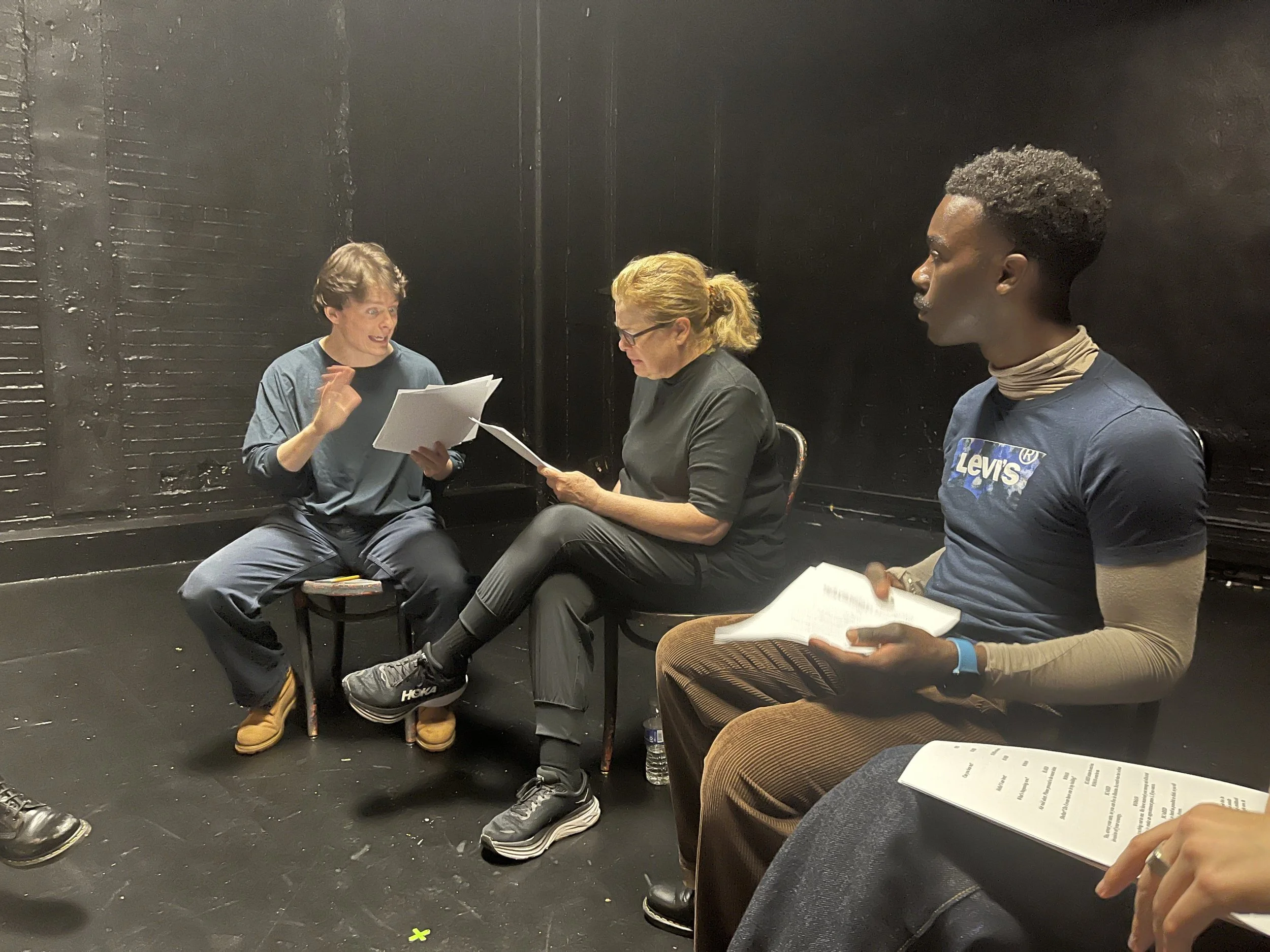 Directing at The Tank. Rory Greenwood, Catherine Curtin, Jonny-James Kajoba