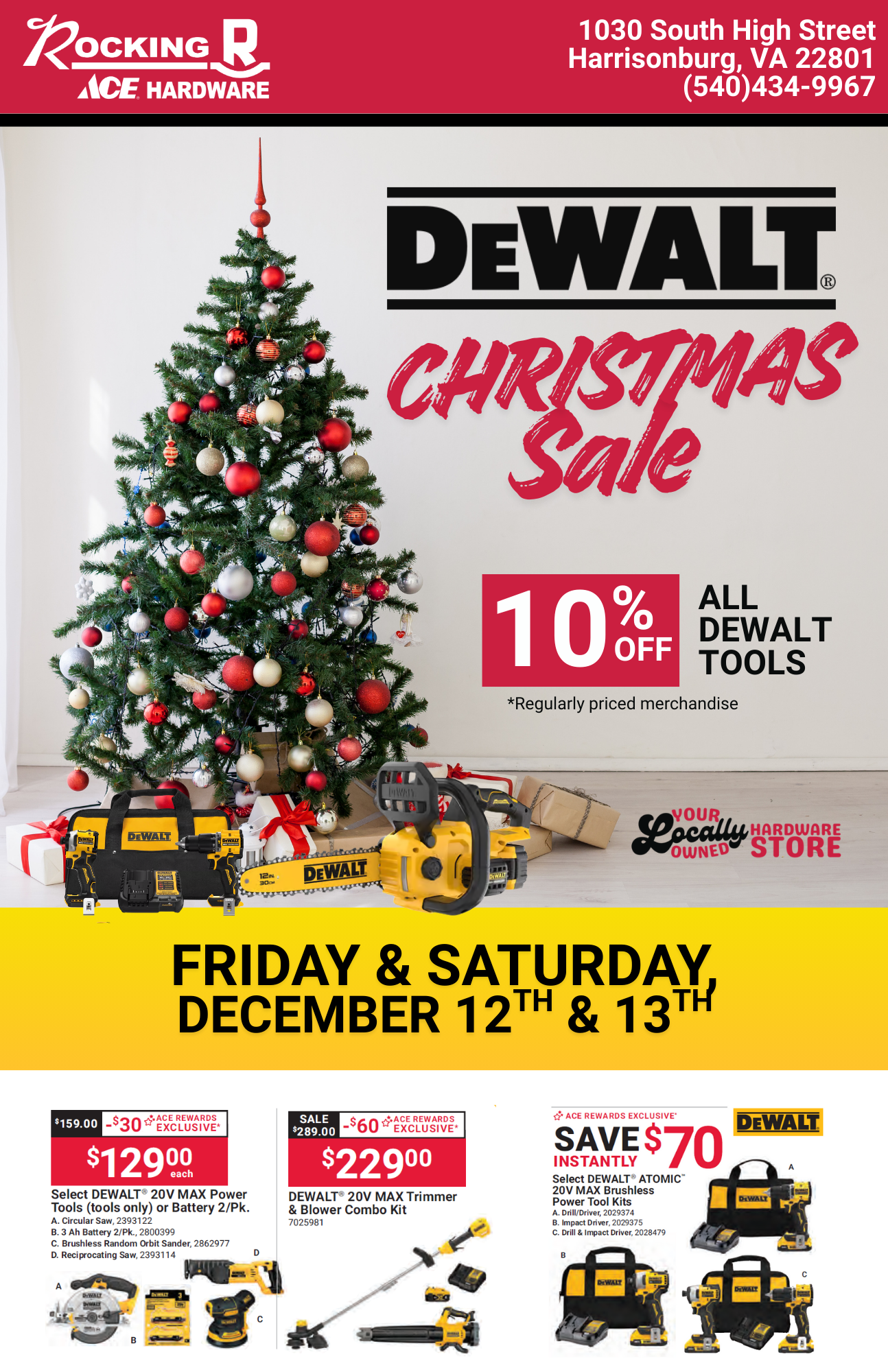 Rocking R Ace Hardware DeWalt Christmas Sale — Rockingham Cooperative