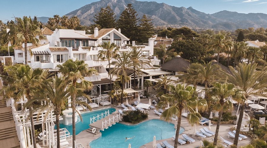 Puente Romano Hotel Aerial View Pool Area