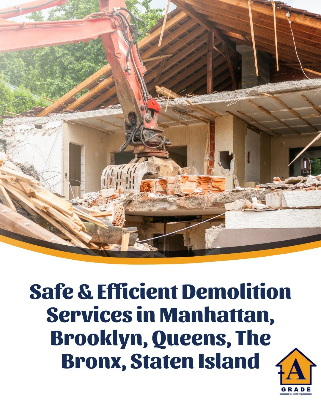 Let us handle your demolition needs with precision and safety. 🚧

Contact A Grade Builders for a FREE consultation and estimate: 📞 (718) 737-3774

#agradebuilders #demolition #contractor #construction #masonry #renovation #roofing #painting #interi