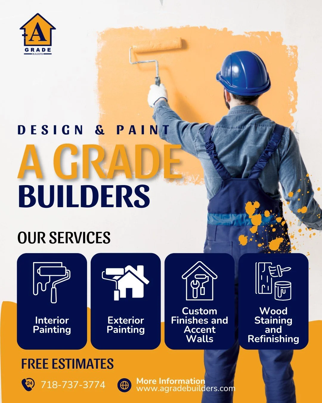 Give your home a fresh new look with professional painting services from A Grade Builders.

👷&zwj;♂️ Our team of skilled painters ensures flawless finishes and long-lasting results tailored to your style and preferences.

Get A Free Estimate Today!
