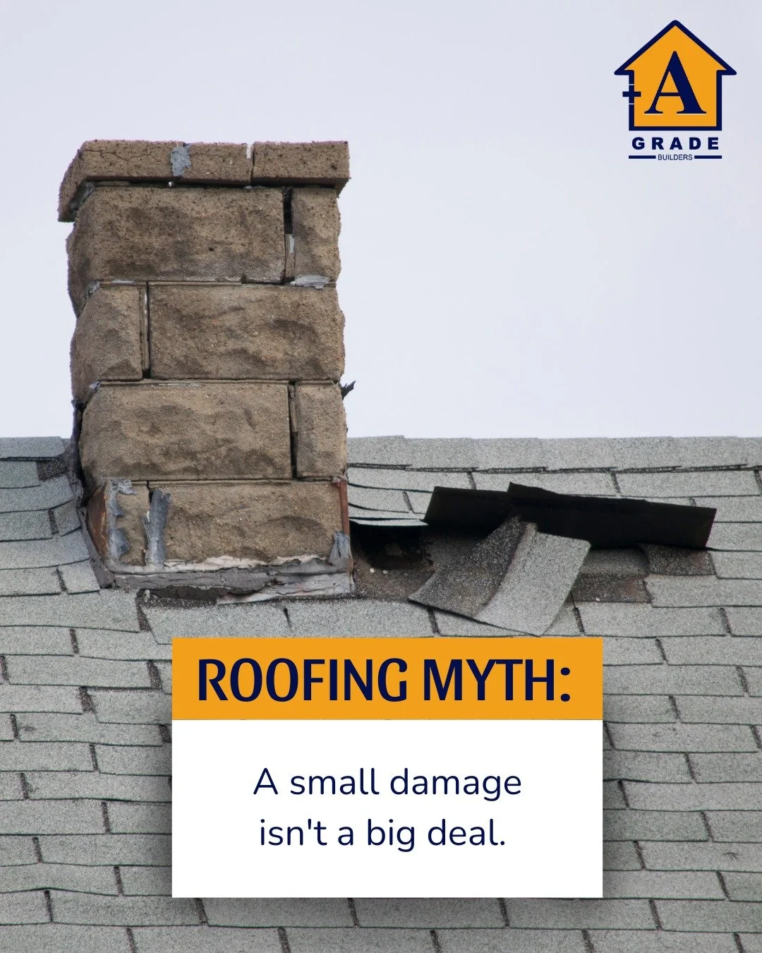 💡 Remember, even small damage can lead to significant problems over time, such as compromising insulation, wood framing, leaks, and even electrical systems.

Protect your home with fast and reliable roofing repair services from A Grade Builders.

Ca