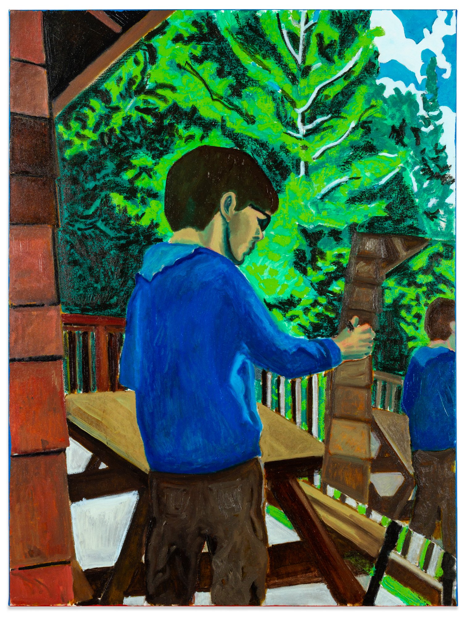 At the Lac, 2024. Oil on Canvas. 48" X 36".