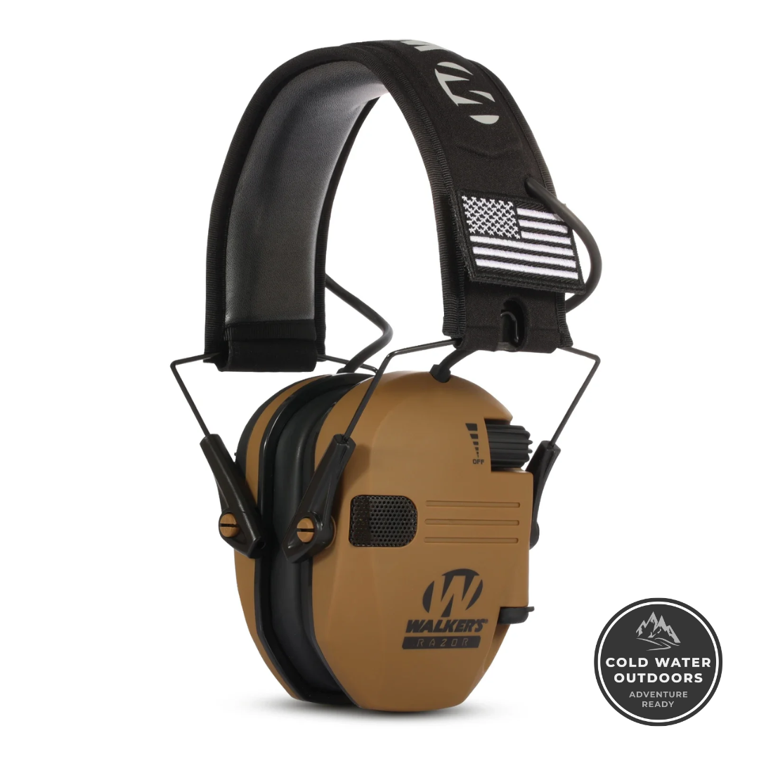 Walker's Razor Slim Electronic Ear Muffs Desert Tan