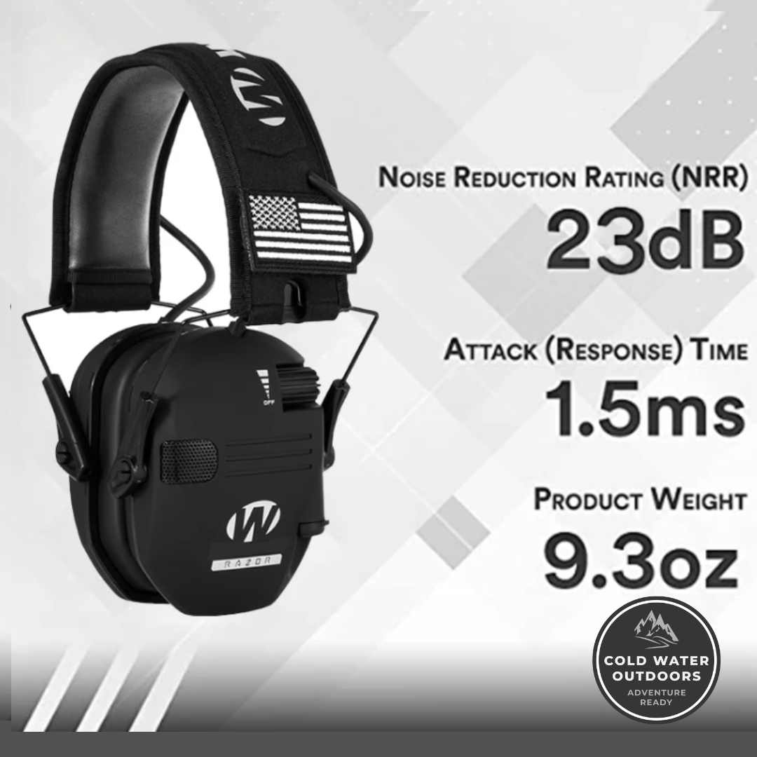 Walker's Razor Slim Electronic Ear Muffs (23 dB NRR)