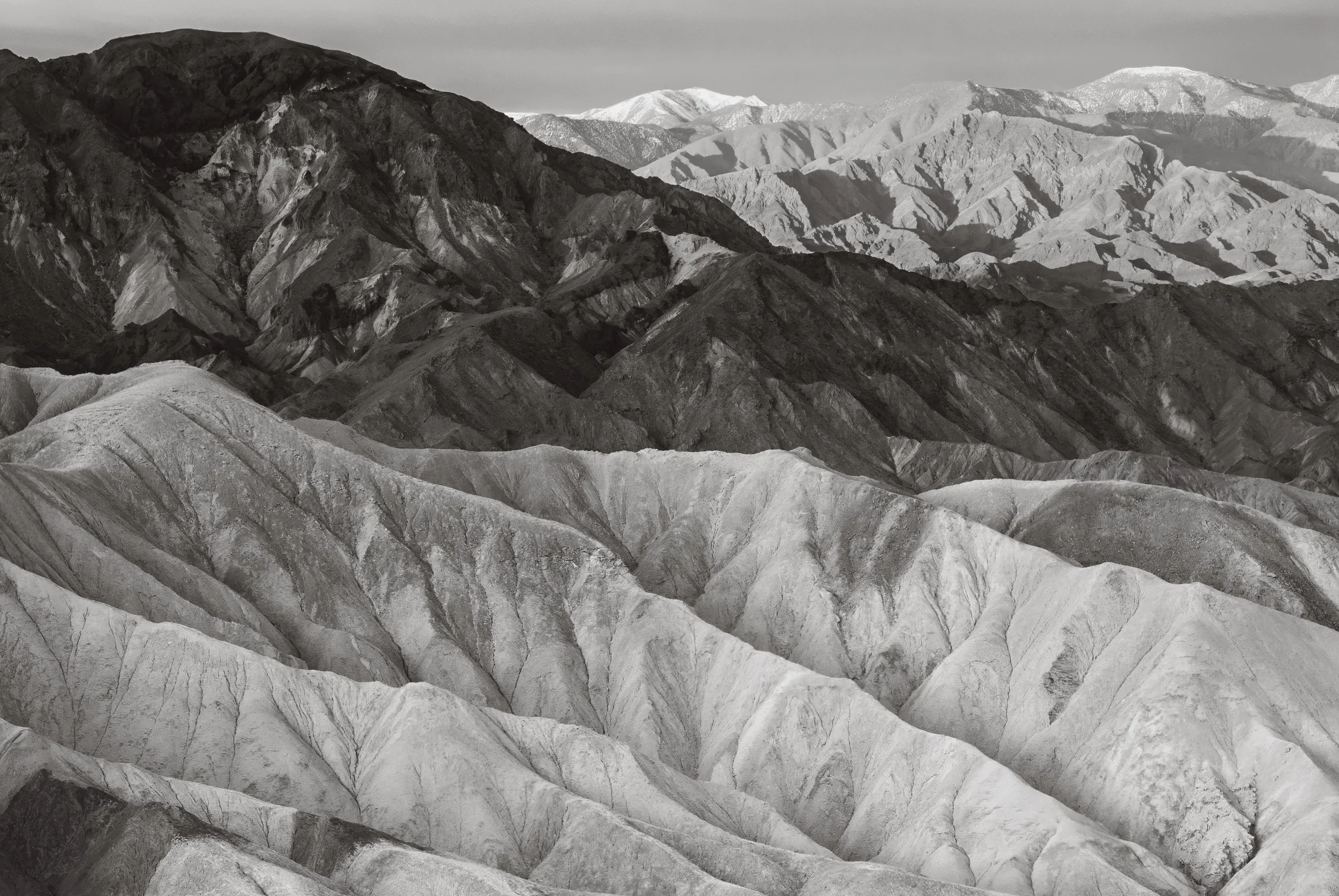 Zabriskie Point at Sunrise (BW)