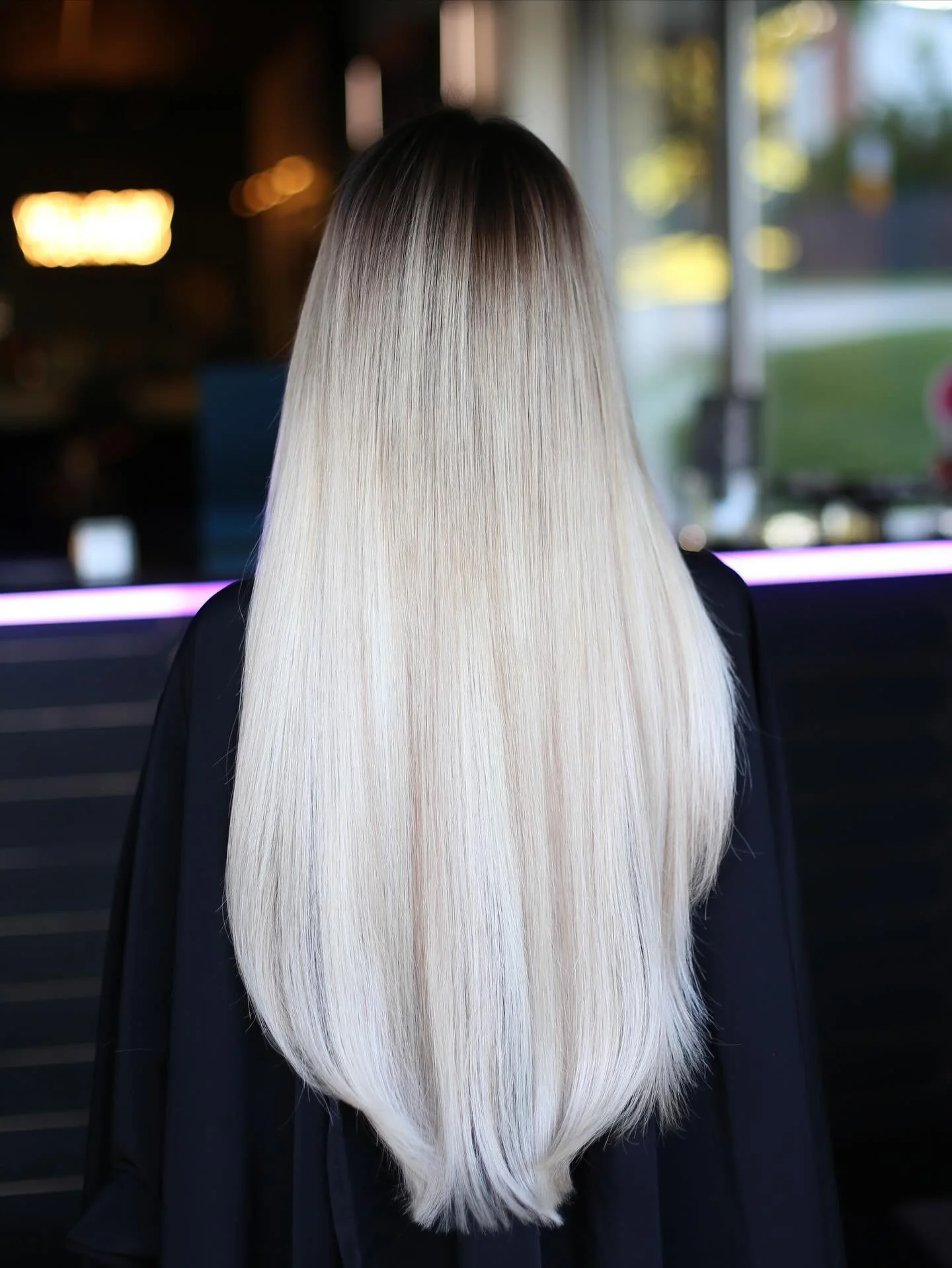 Swipe to see where we started, just over a year ago. 

There was a ton of banding, breakage and uneven tones throughout. Through strategic sectioning, bond rebuilding and a hell of a lot of patience &mdash; we brought her back to platinum perfection.