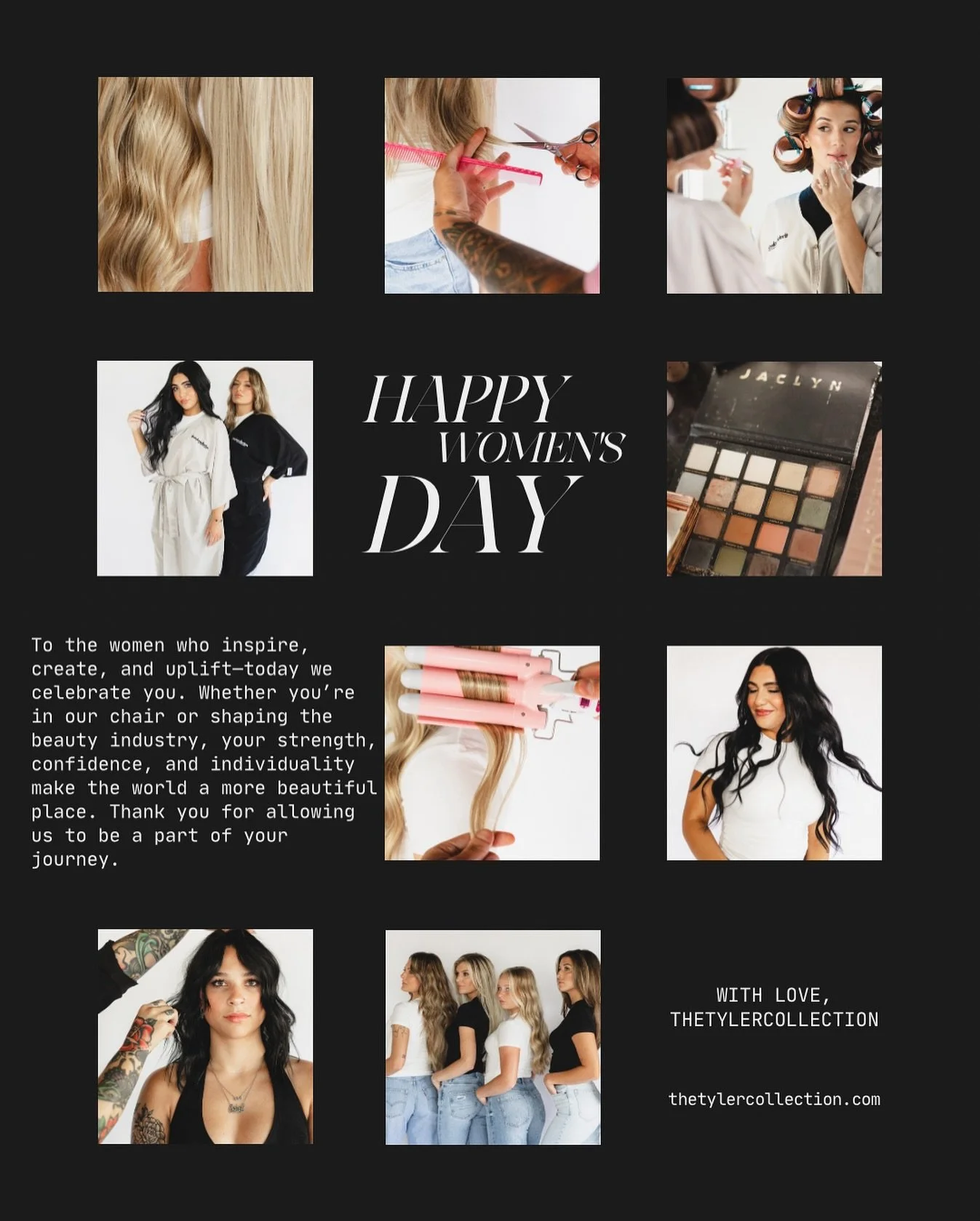 Celebrating the beauty, strength, and power of women today and every day. 💖

#internationalwomensday #celebratewomen #bossbabe #hairsalon #thetylercollection #herstory #michigansalon