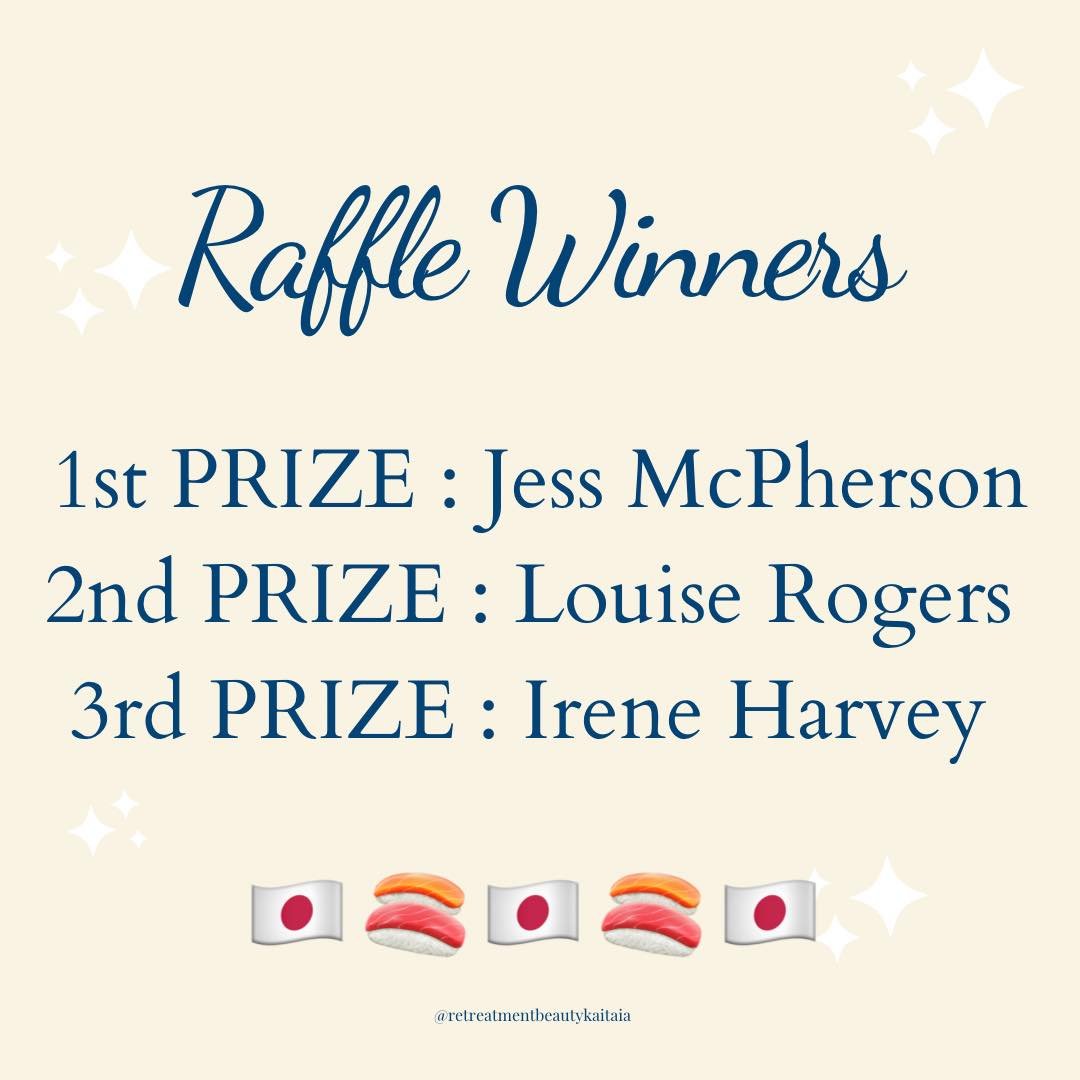 Congratulations to the WINNERS of the Ruby Japan Raffle! 
Thank you so much for all the support&hellip; this community is so awesome 🙌🏽 

We will be in touch xxx big love ❤️