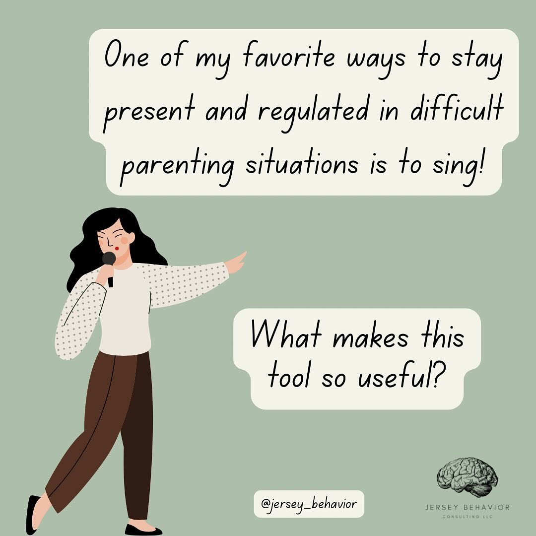✨ One of my favorite ways to stay present and regulated in difficult parenting moments is to sing! 🎶

Here&rsquo;s why it works:

🎤 Singing as a Replacement Behavior

When you feel the urge to yell, try replacing it with singing. Yelling often happ
