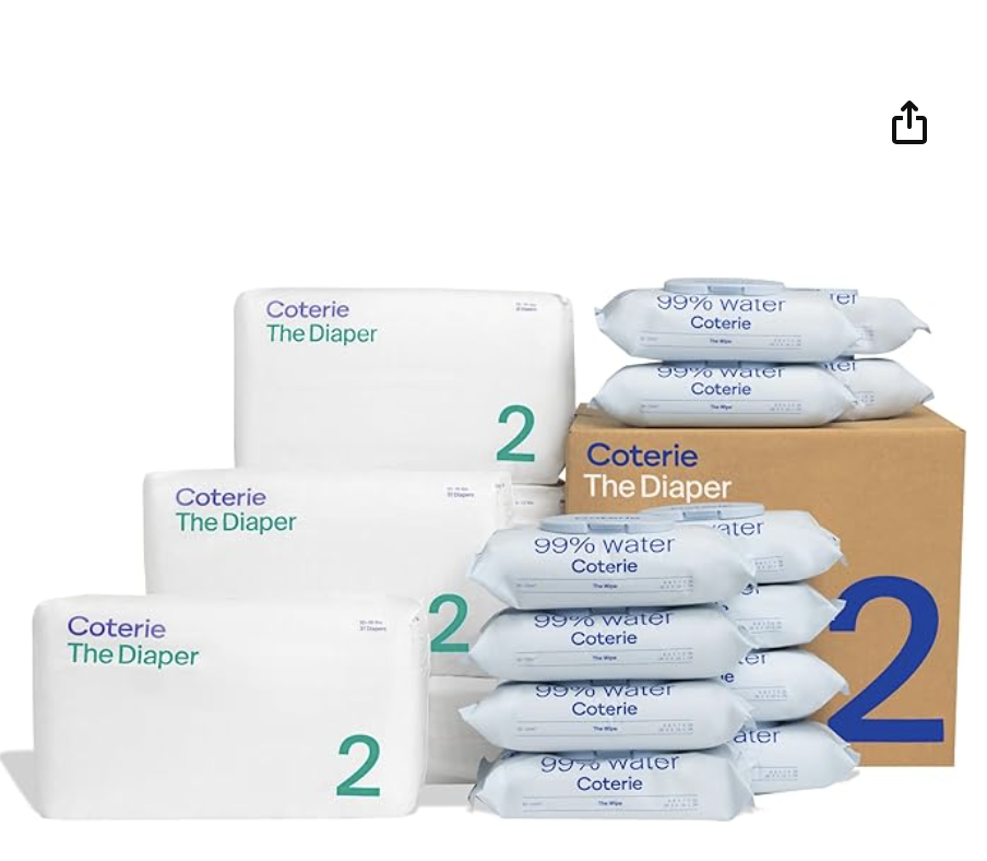 coterie top sustainable diaper and baby wipe options on amazon