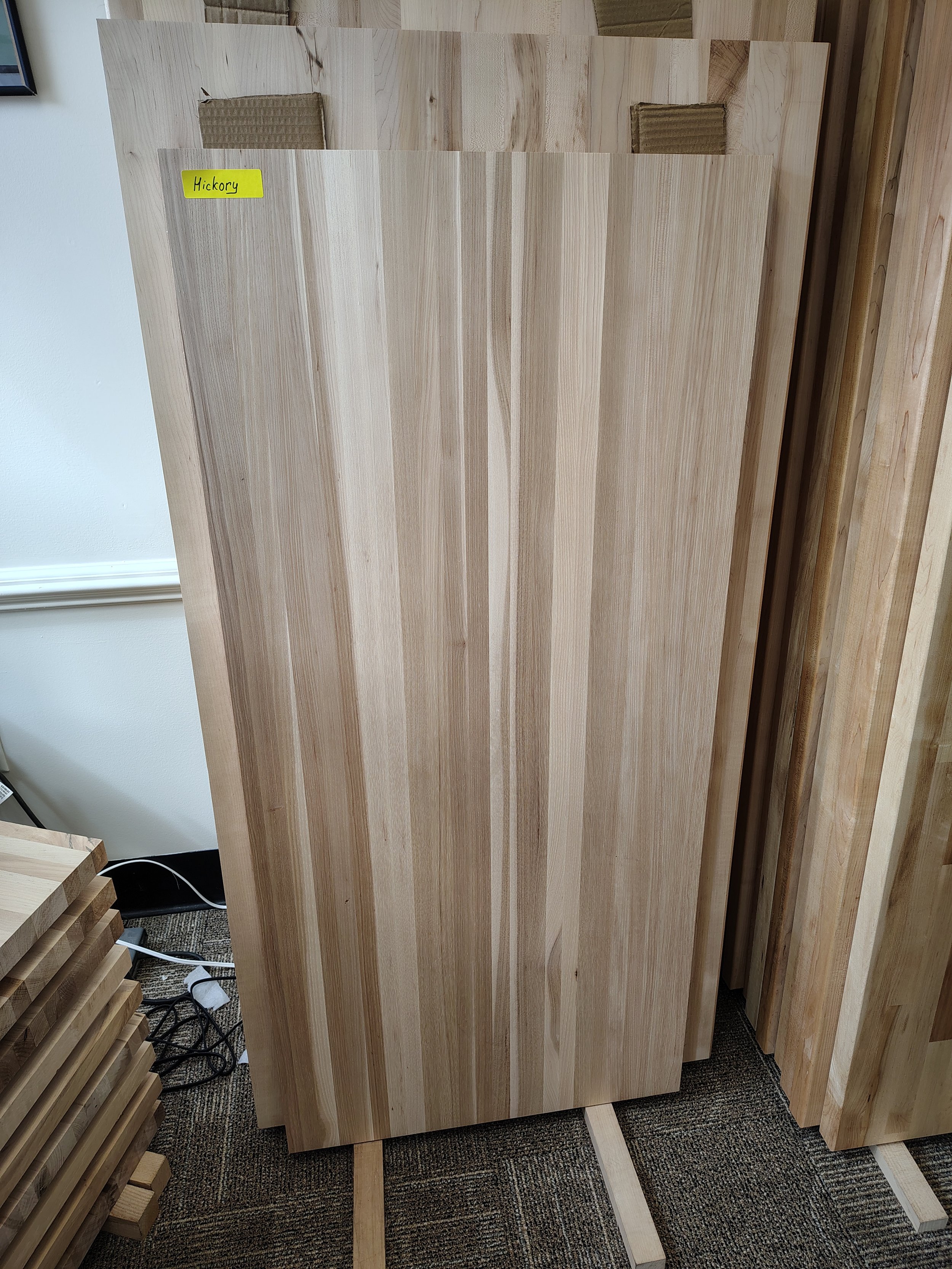 Continuous Strip Rustic Hickory Butcher Block