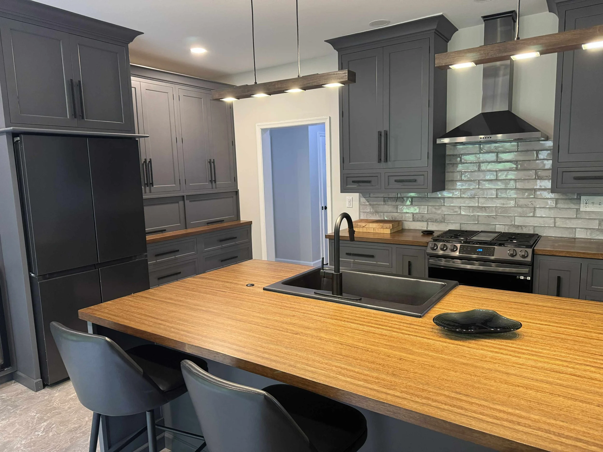 Continuous Strip Brazilian Oak Butcher Block Countertops