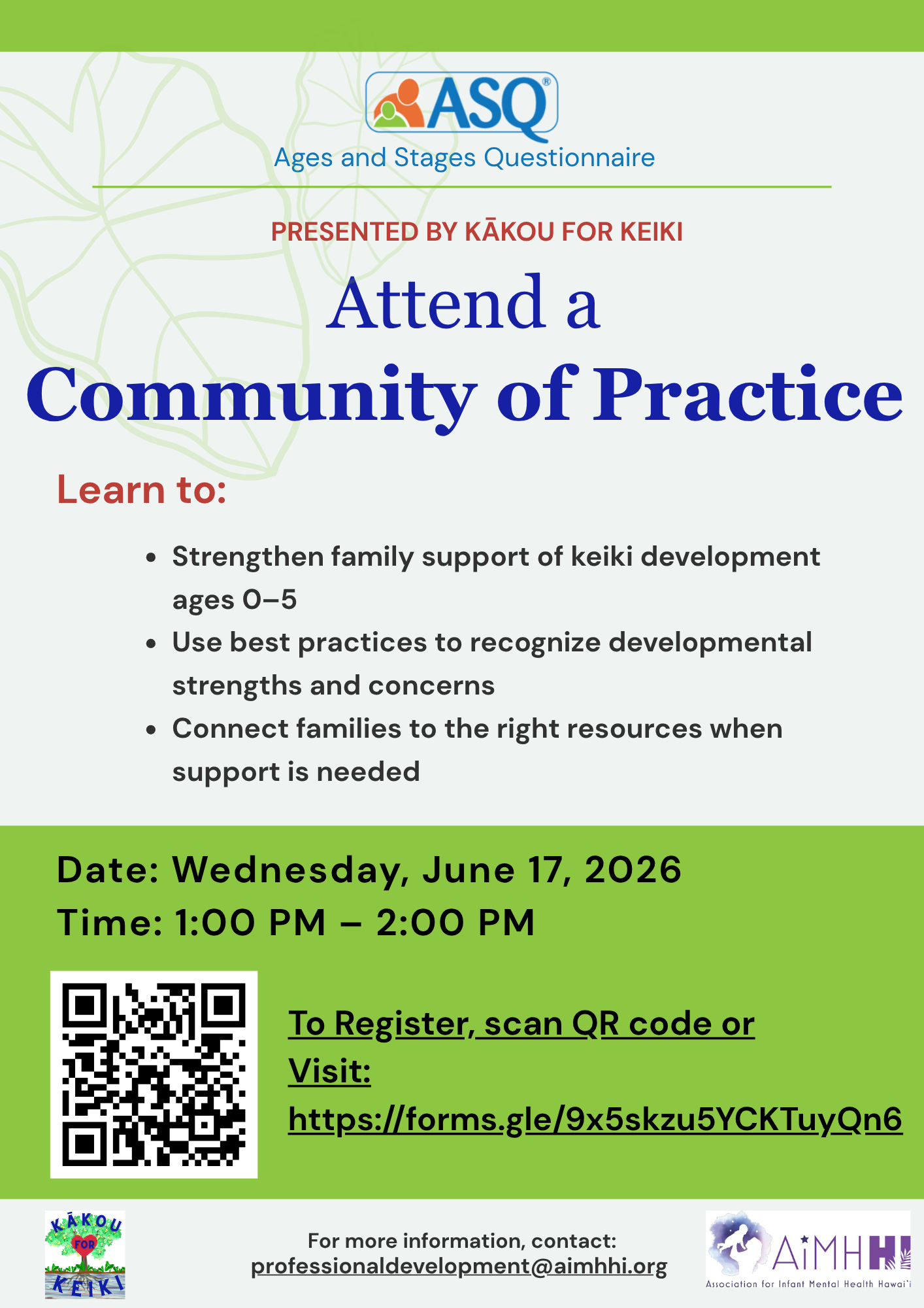 K4K ASQ Community of Practice June 17 2026