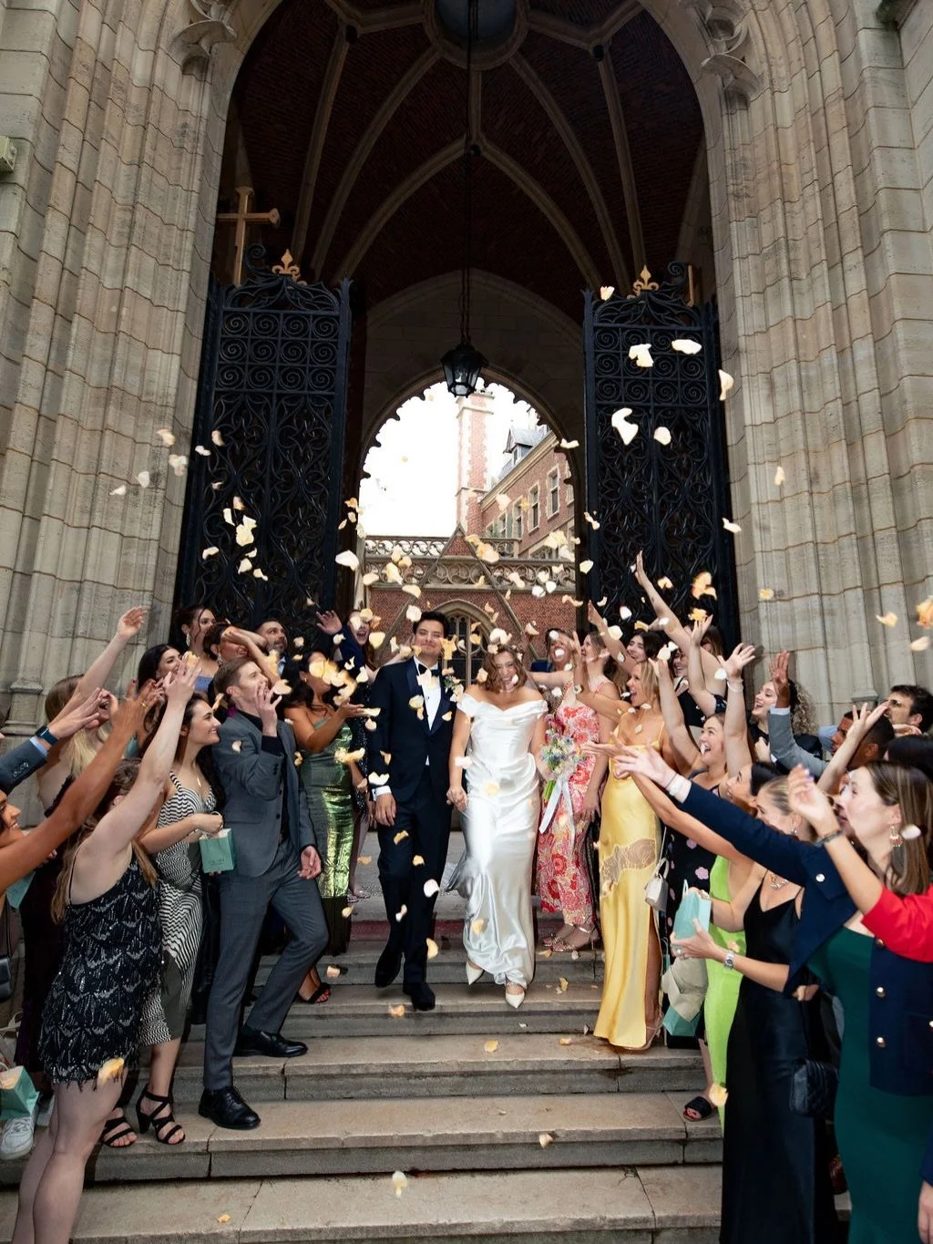 A&amp;S are American - as are most of our couples - but the twist is that they live in Paris. And as locals would do, they opted for a typically Parisian (sans Eiffel Tower) setting of the Palais Royal for pre-ceremony photos. After their &ldquo;I do
