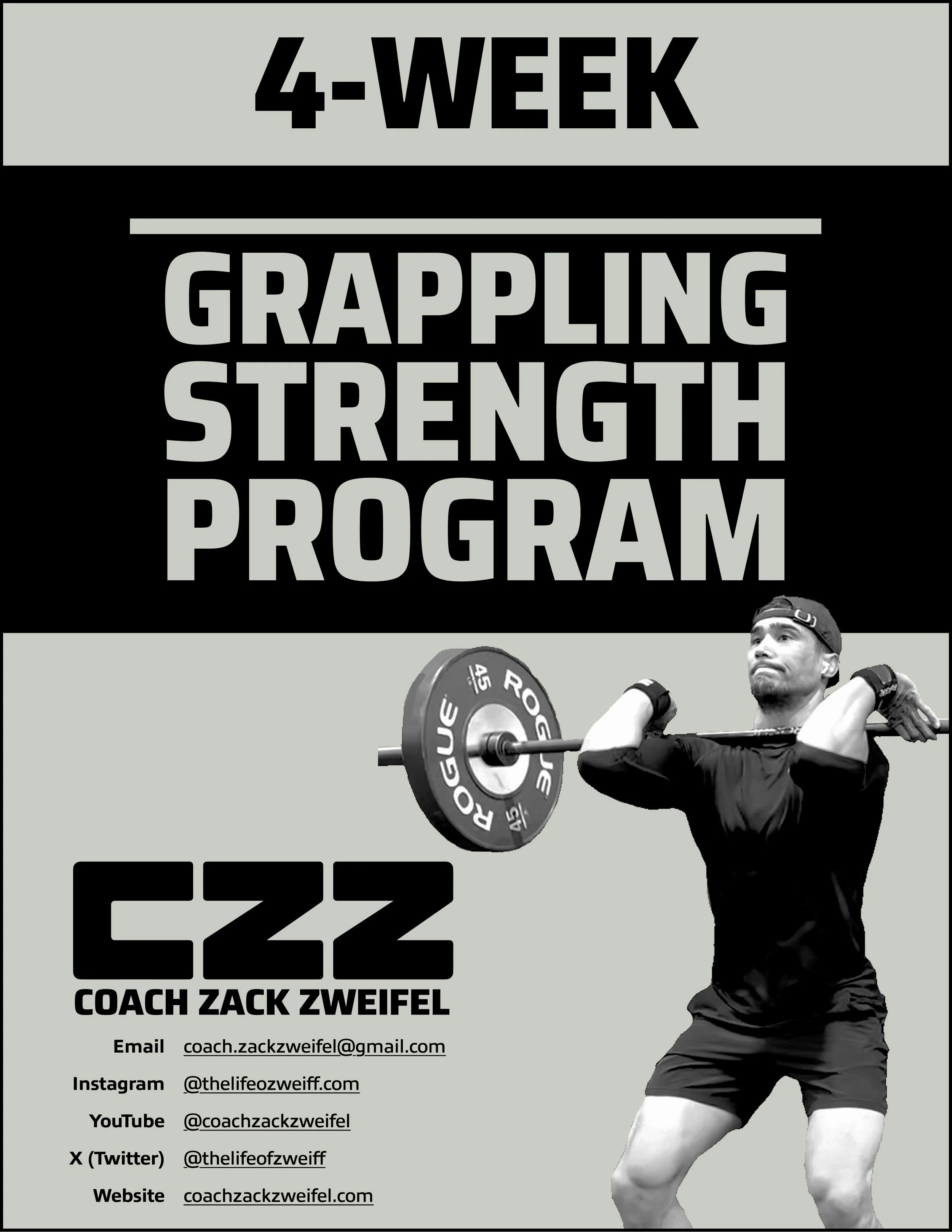 4-Week Grappling Strength Program PDF pamphlet