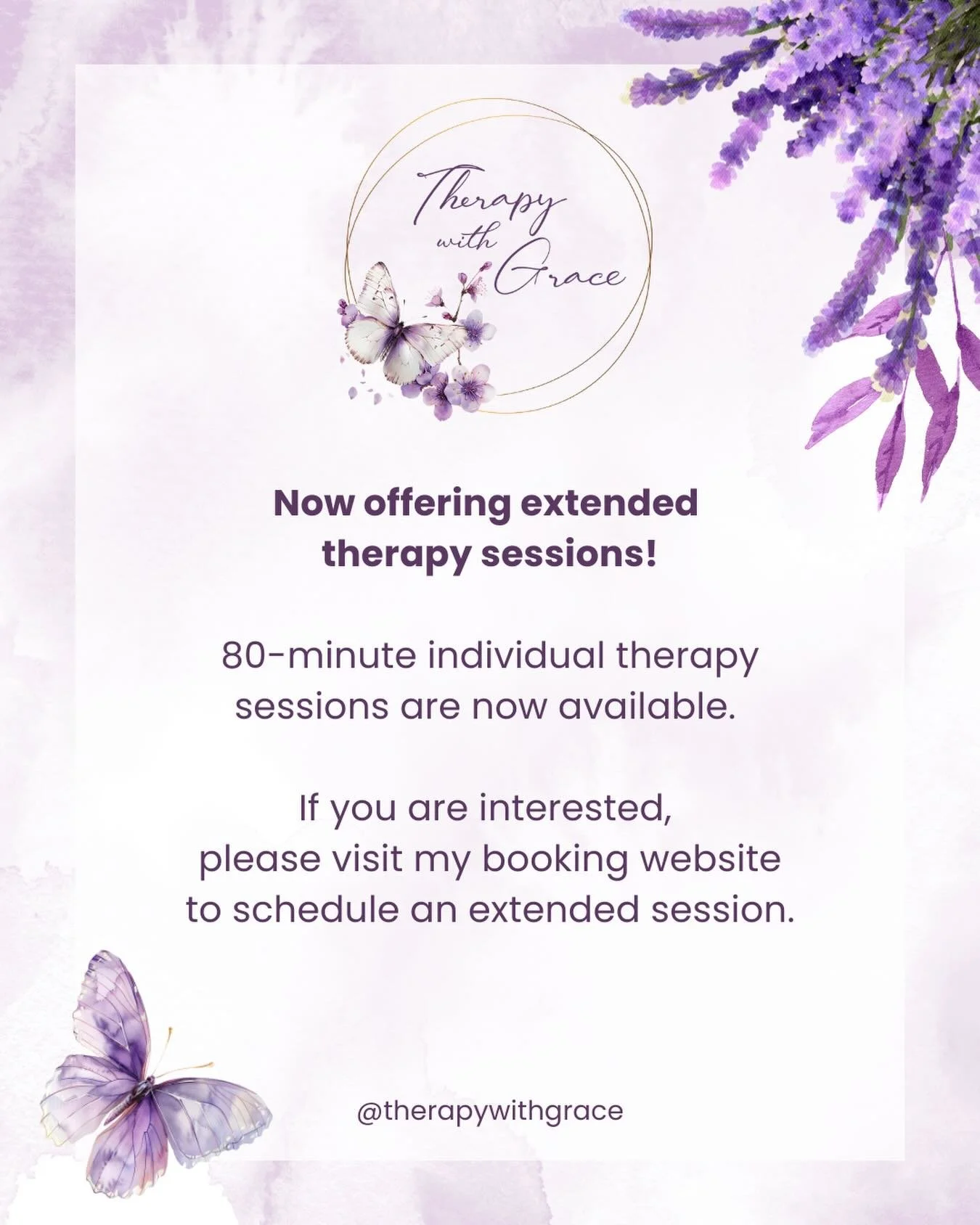 I&rsquo;m trying something new! 😊 I&rsquo;m still not currently accepting new participants, but if any of my current or returning participants would like to book an extended (80-minute) therapy session with me, you are welcome to do so.

#TherapyWit