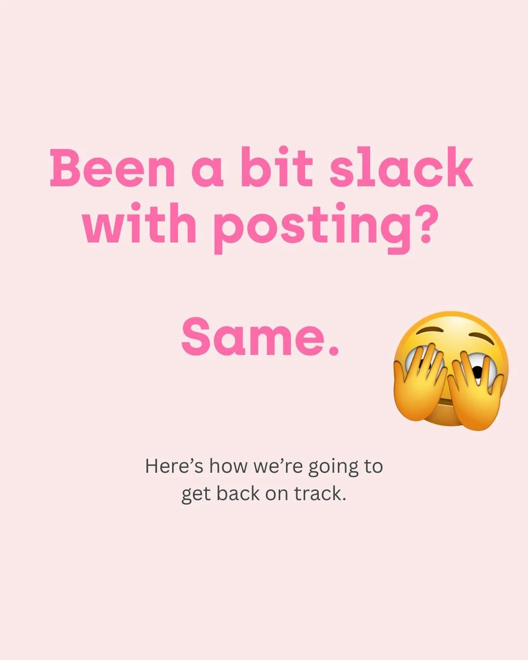 If there&rsquo;s one thing I wish more business owners knew, it&rsquo;s this:

Falling out of your posting rhythm doesn&rsquo;t mean you&rsquo;re &ldquo;bad at social media&quot;.

It usually just means you&rsquo;re human 🤷🏼&zwj;♀️

In November, I 