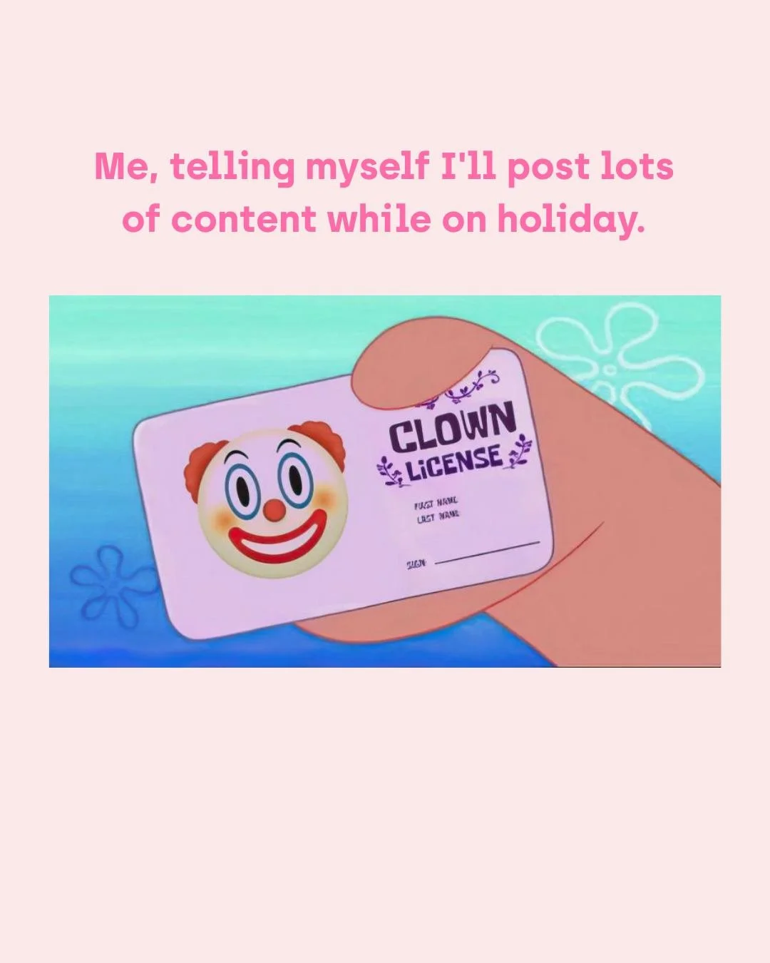 Hey, hi...it's me, a social media strategist who lied to herself once again about creating content while away 🙋🏼&zwj;♀️😬⁣
⁣
In the same boat? ⁣
Cool, we're allowed to have a break and start fresh. ⁣
⁣
Need some help? 
Grab a 1:1 session and we'll 