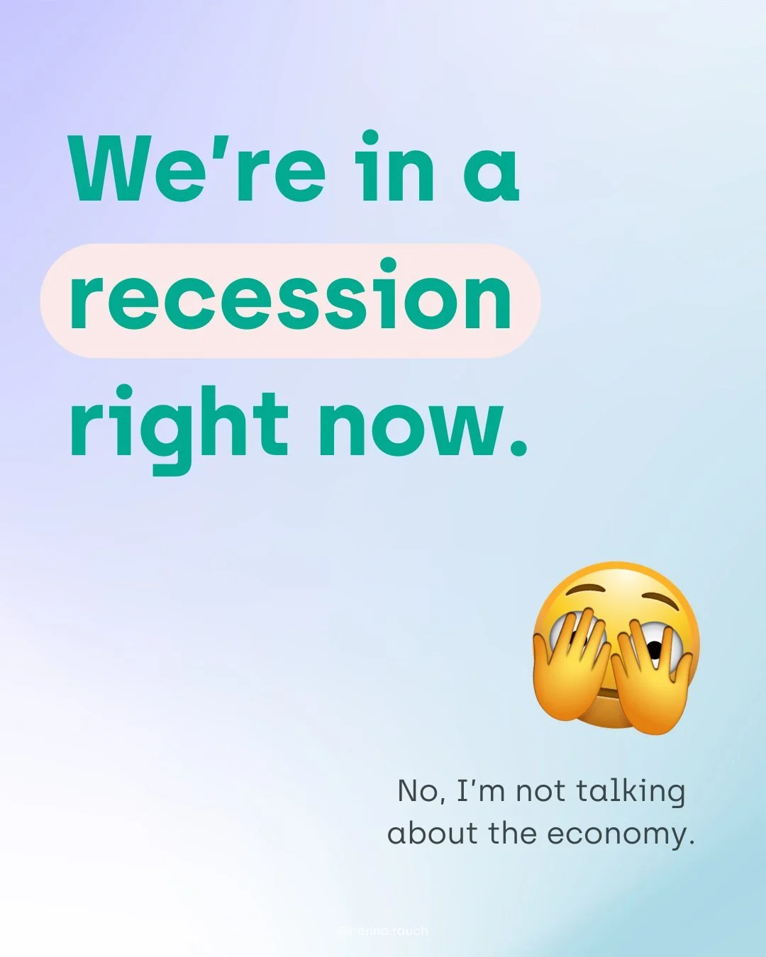 It's not just the economy, babes 😮&zwj;💨

We're in a true LIKE recession here on social media. 

Remember when you used to share a pic of your lunch and get 150 likes?
Yeahhhh, those days are long gone. 

Now you'll get excited if your mum AND best