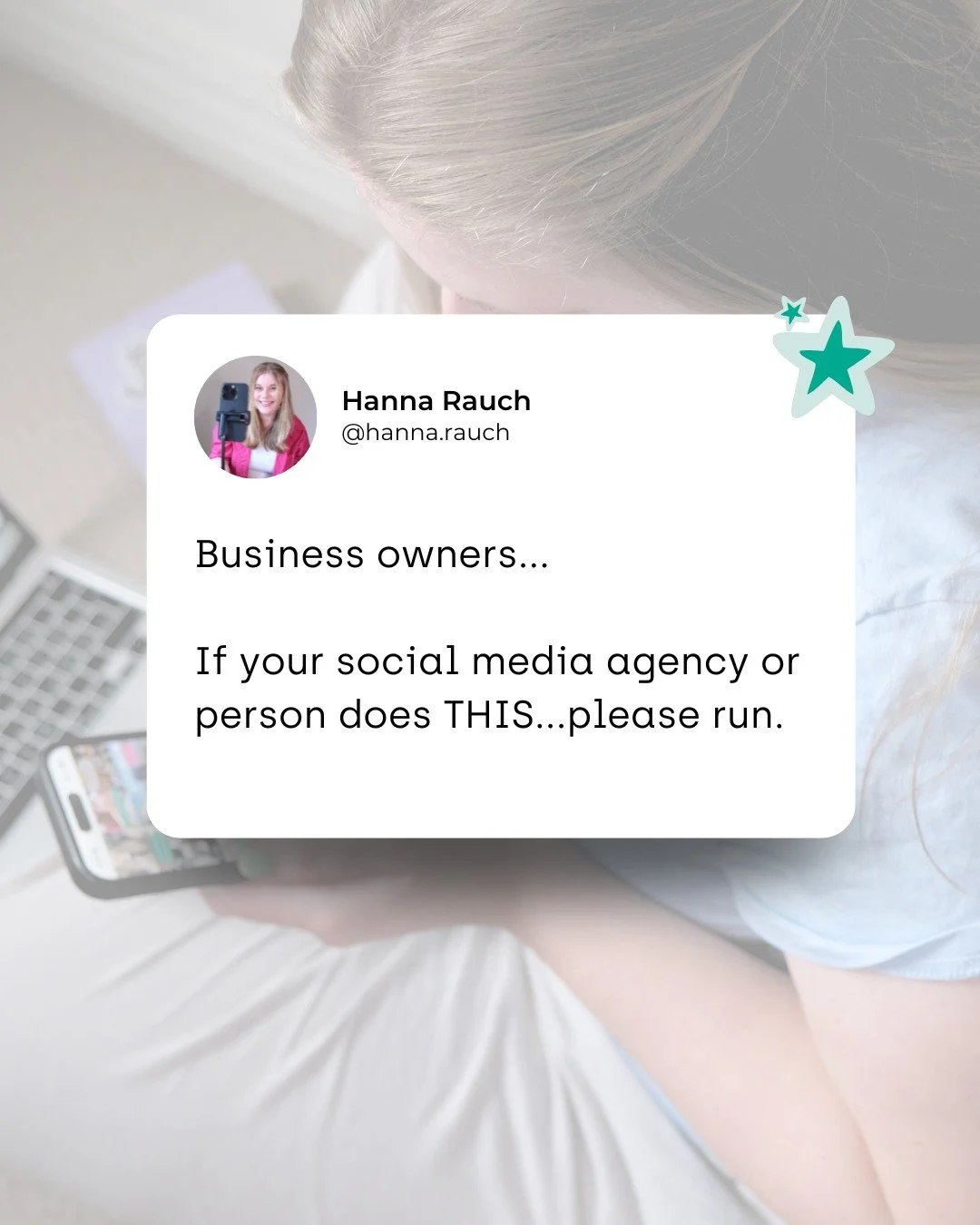 It's time to run if your fancy social media agency is still doing one of these...🏃🏼&zwj;♀️

Luckily, you can run straight into my welcoming arms.

Not literally, though, just virtually.

At my free masterclass next week - have you registered yet? ?