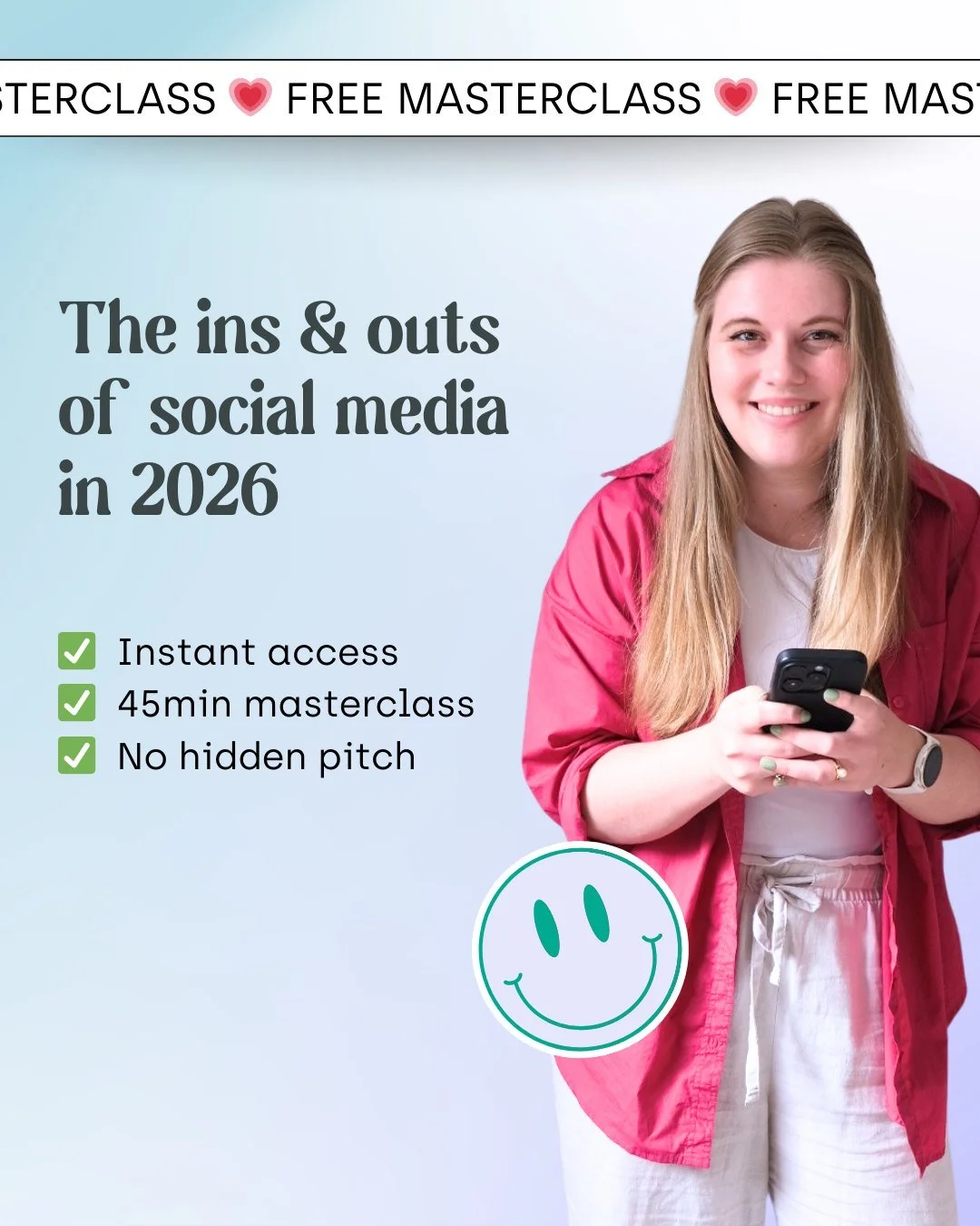 Social media moves fast.
 
And if you&rsquo;re still doing 2020 strategies in 2026&hellip; well, let&rsquo;s just say your time could be better spent 😬
 
Insta &amp; co are powerful tools to attract ideal clients, build a thriving community, and let