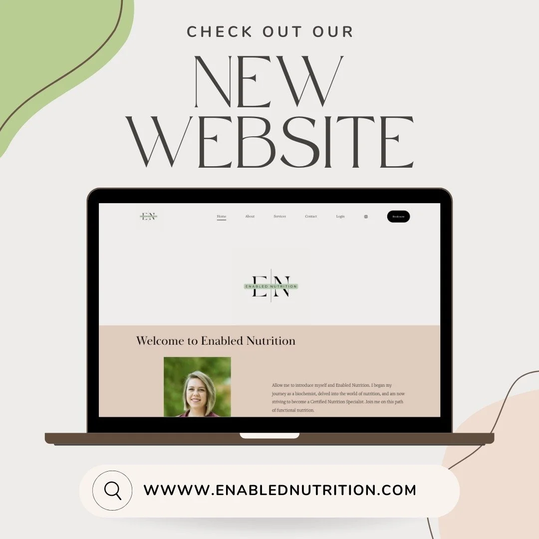 🎉 Exciting News! 🎉 
I am officially launching Enabled Nutrition! Our website is now live! I&rsquo;m so excited to share personalized nutrition tips, wellness insights, and so much more with you. Visit our website and sign up for our newsletter to r