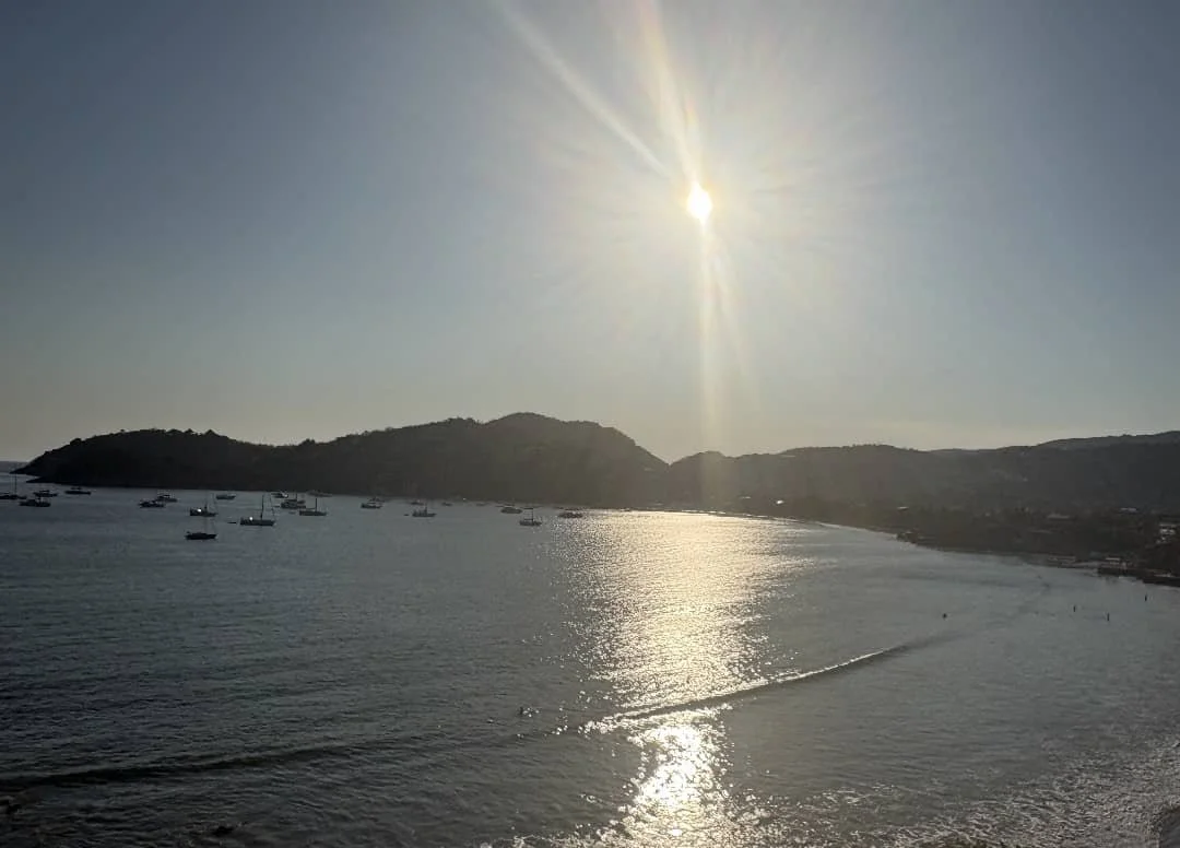 Looking out at the water at Zihuatanejo, Mexico.