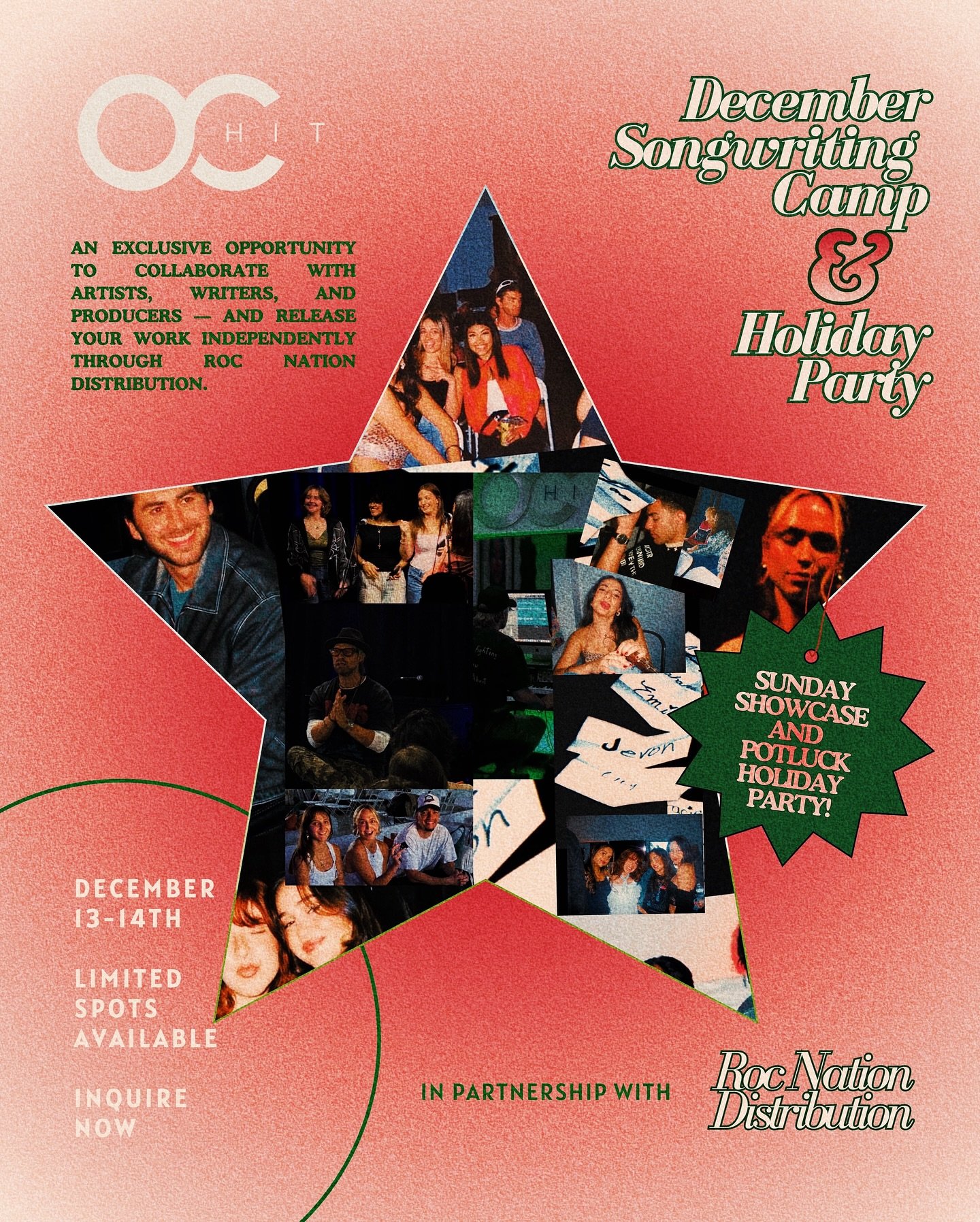 🎄✨ It&rsquo;s the most creative time of the year! 

Join us December 13 &amp; 14 for the OC Hit Holiday Songwriting Camp &mdash; where artists, producers, and songwriters come together to create original Christmas hits. 

Then celebrate with us at o