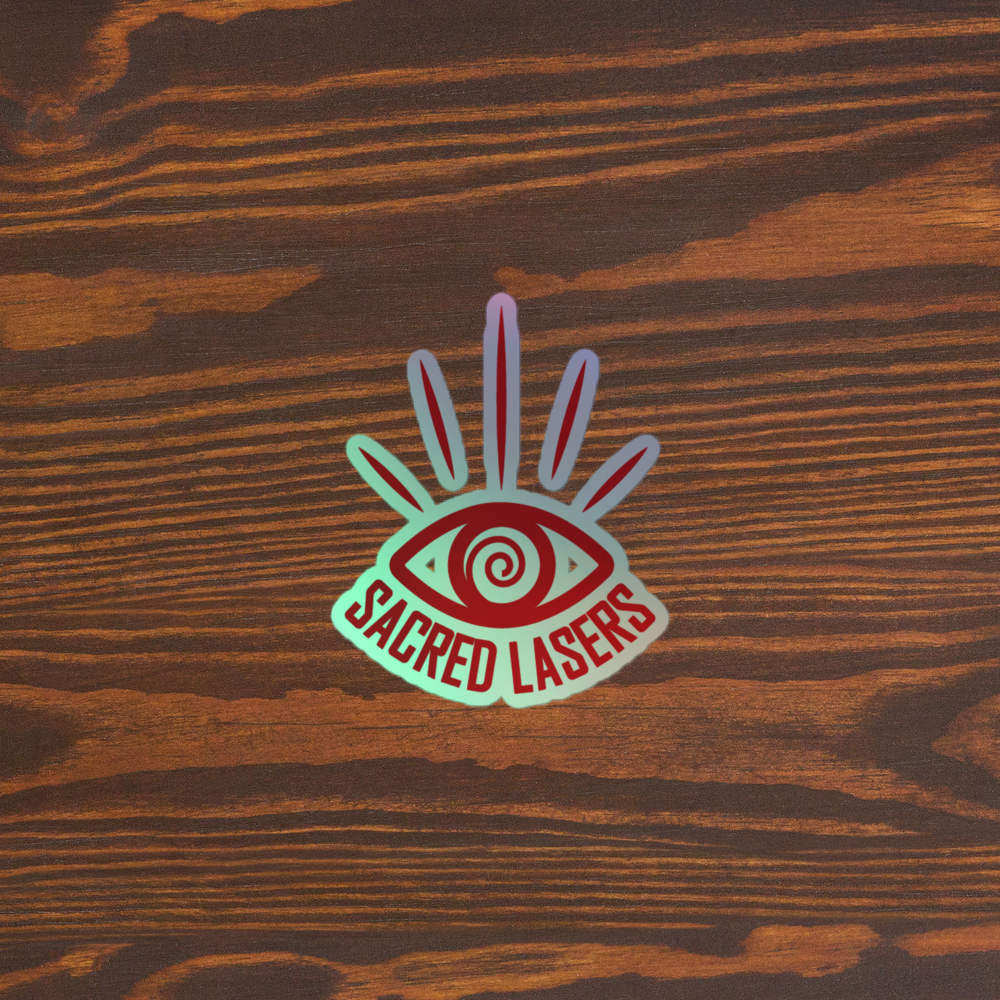 Sacred Lasers - Red Holographic Sticker