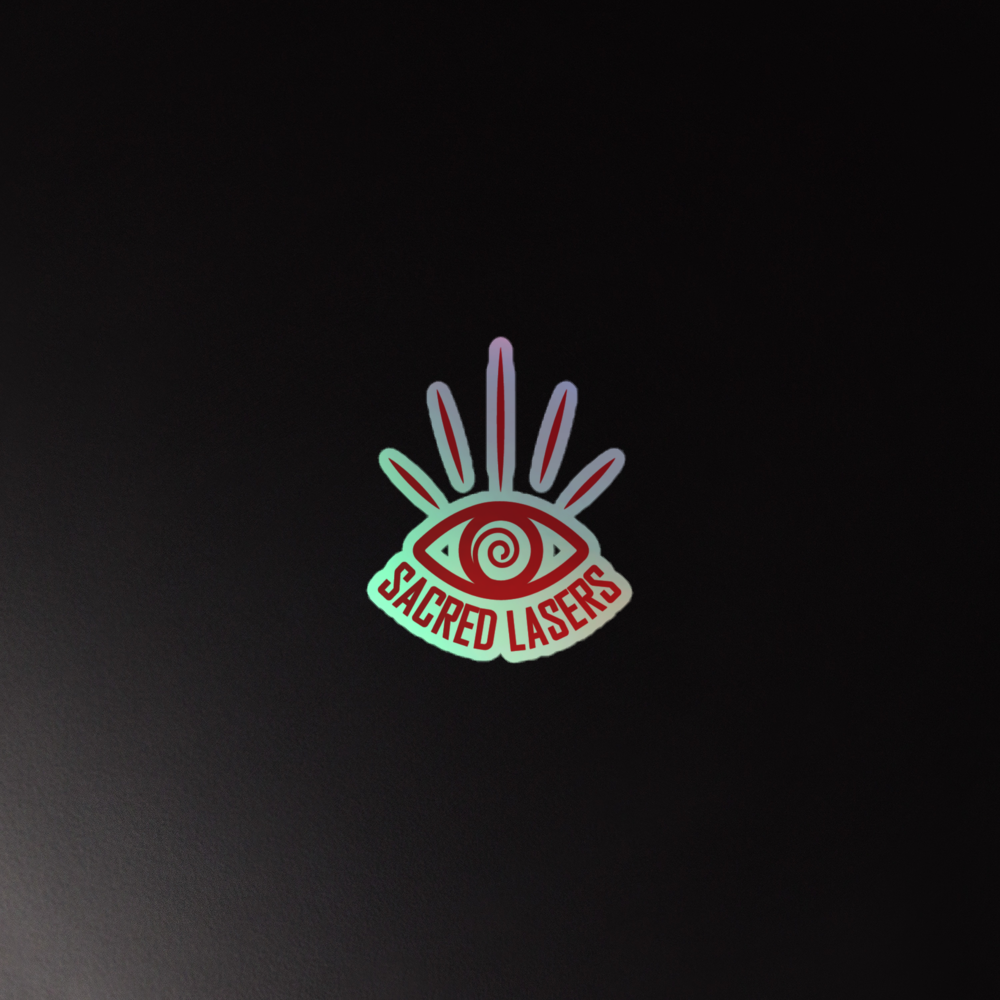 Sacred Lasers - Red Holographic Sticker