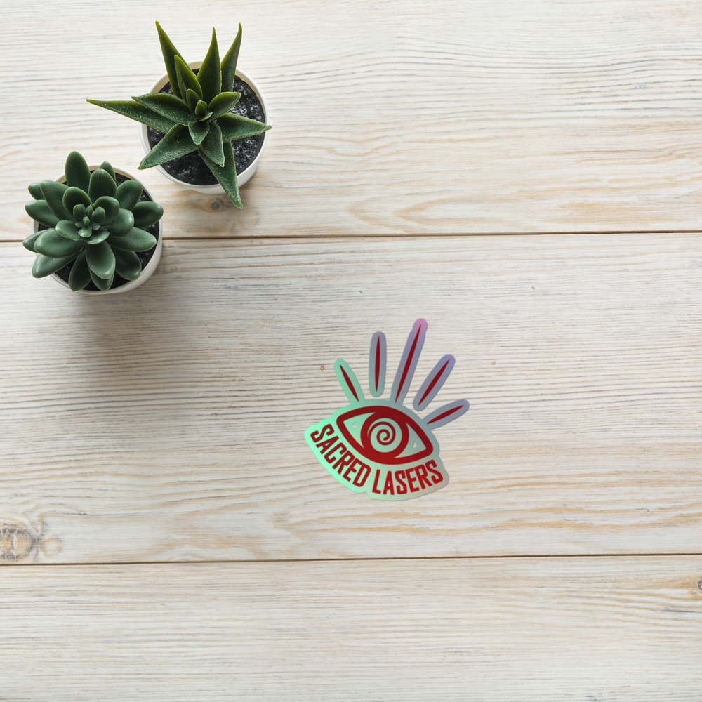 Sacred Lasers - Red Holographic Sticker