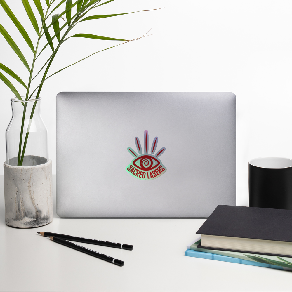 Sacred Lasers - Red Holographic Sticker