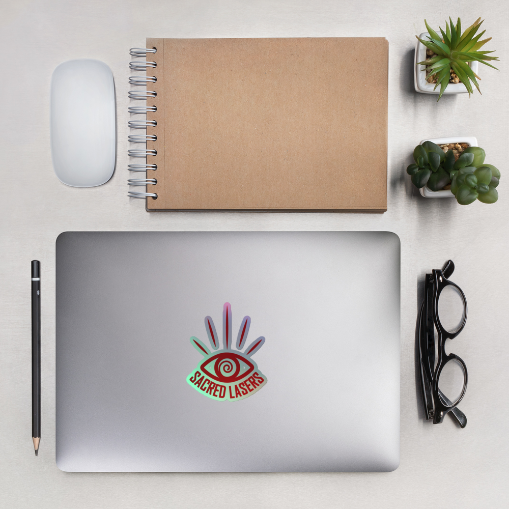 Sacred Lasers - Red Holographic Sticker