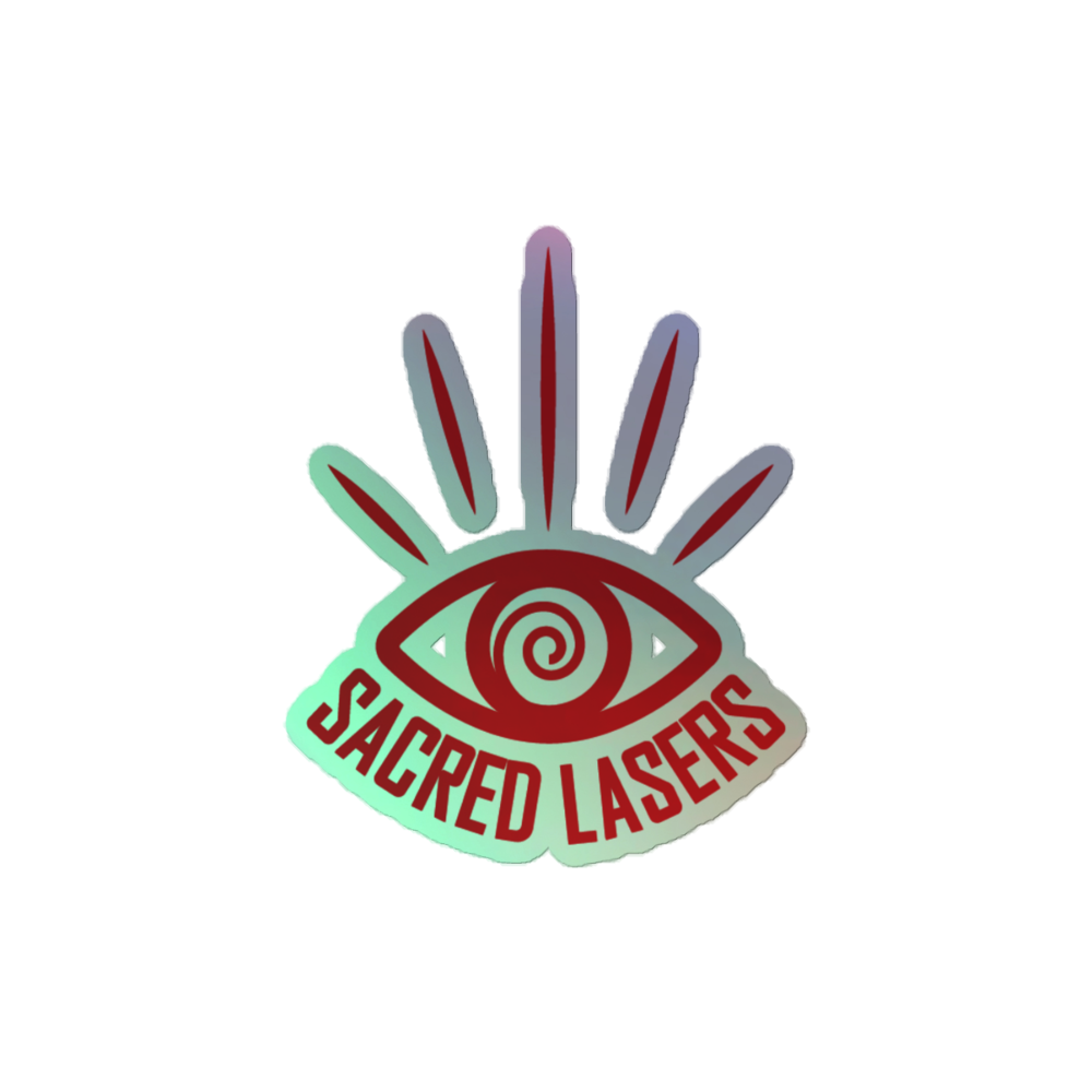 Sacred Lasers - Red Holographic Sticker