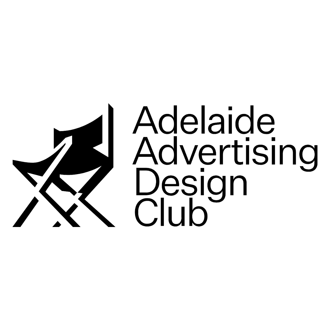Logo of the Adelaide Advertising Design Club featuring a stylized geometric chair and the club's name.