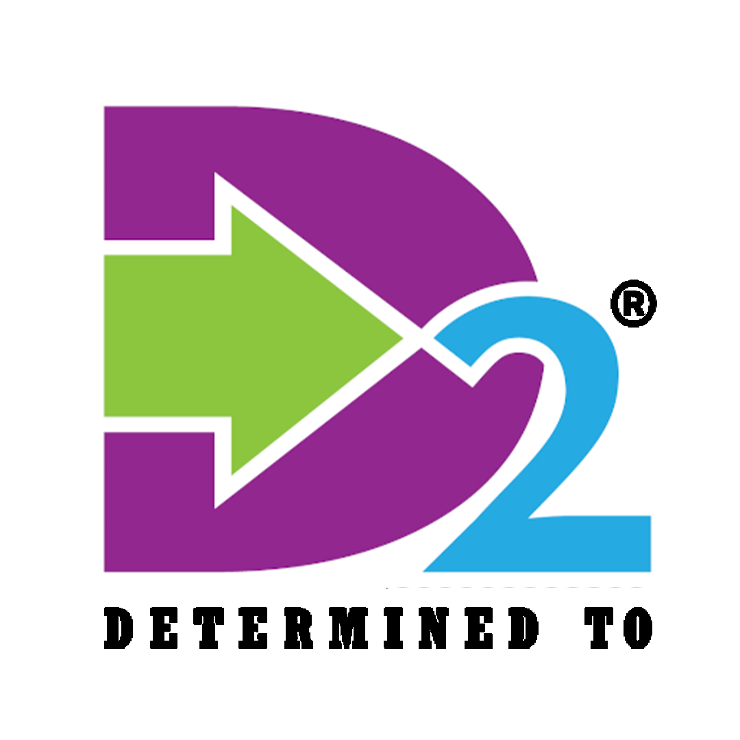 Logo with purple circle, green arrow pointing right inside it, and blue number 2 below.