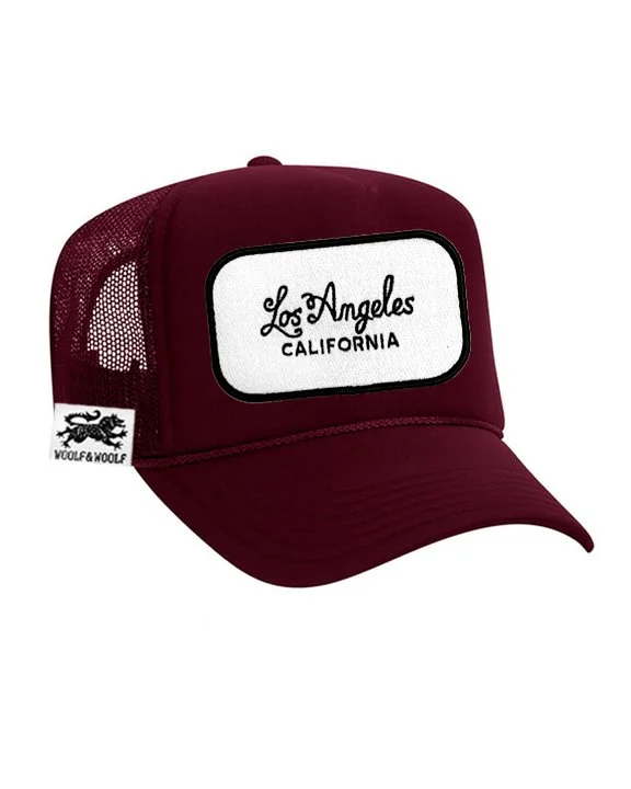 WOOLF_AND_WOOLF_TRUCKER_HAT_MAROON_LOS_ANGELES.jpg