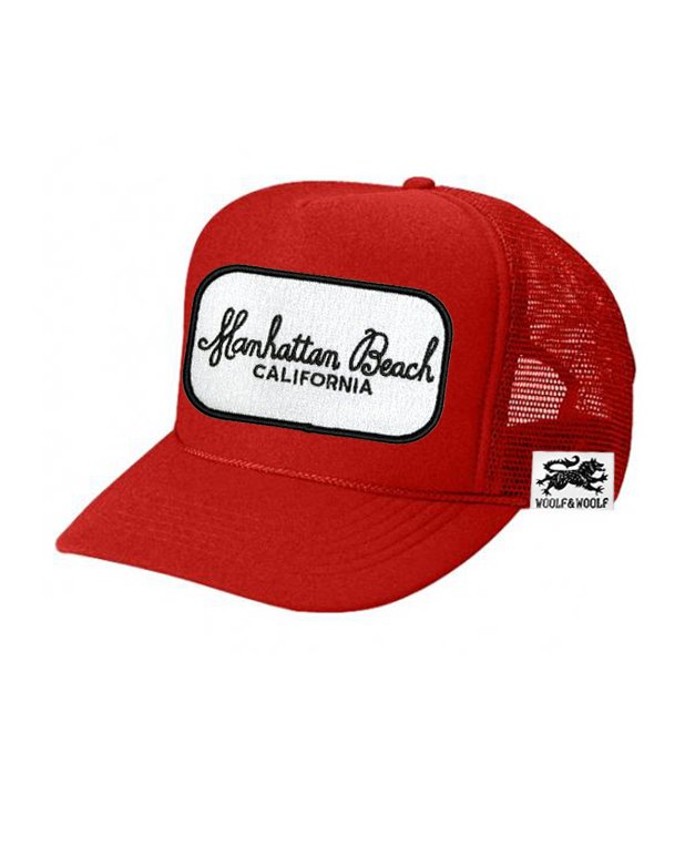 Manhattan Beach Trucker Hat Red