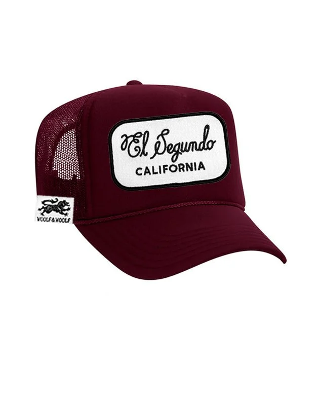 WOOLF_AND_WOOLF_TRUCKER_HAT_EL_SEGUNDO_MAROON.jpg