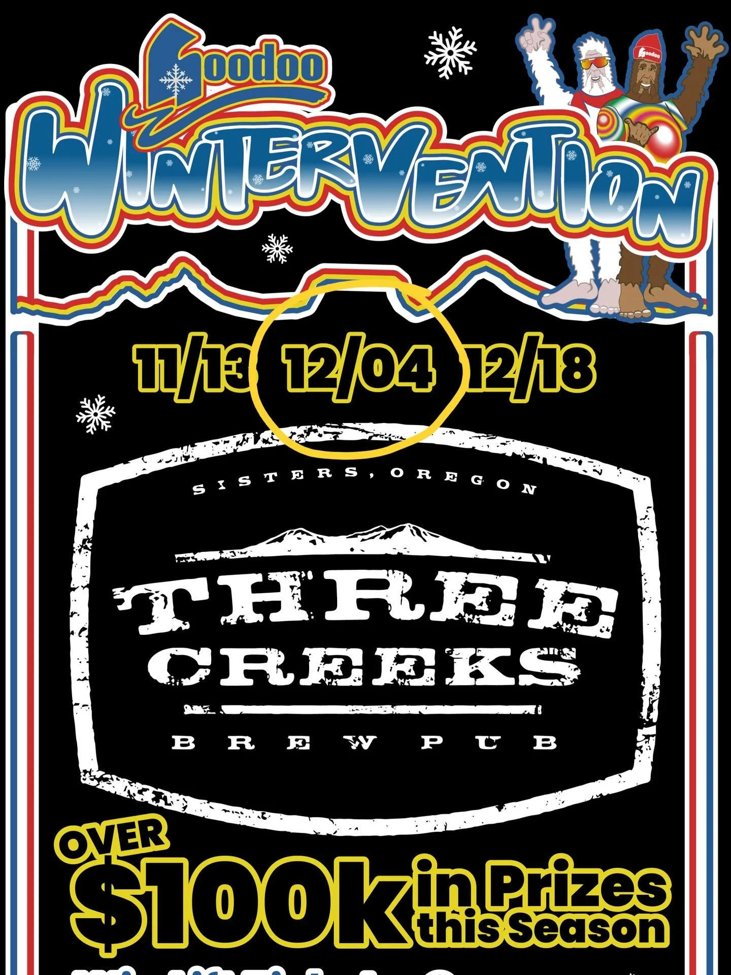 We had so much fun the first time we&rsquo;re doing it again ❄️🎉
Come on down for Wintervention this Thursday night from 6-8 pm. Grab a bite and a brew, and be sure to sign up to win some incredible prizes 🎁
See you soon 🍻