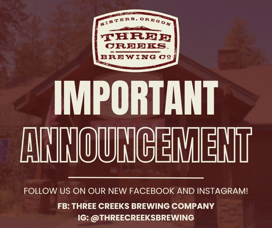 🎉Exciting update from Three Creeks Brew Pub!🎉

We&rsquo;ve officially regained access to our main accounts, so all the latest news, events, and specials will now be shared there. Make sure you&rsquo;re following us on Facebook: Three Creeks Brewing