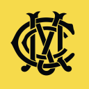 Black and yellow logo with intertwined letters and a crown on top