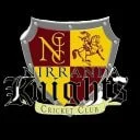 Logo of Nottingham Cricket Club featuring a knight on a horse with a shield, and the words 'Nottingham Cricket Club'.