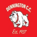 Logo of Dennington C.C. featuring a bulldog mascot with the text 'Dennington C.C. Est. 1937' in red and white.