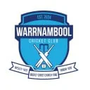 Warrnambool Cricket Club logo with crossed cricket bats and a crest