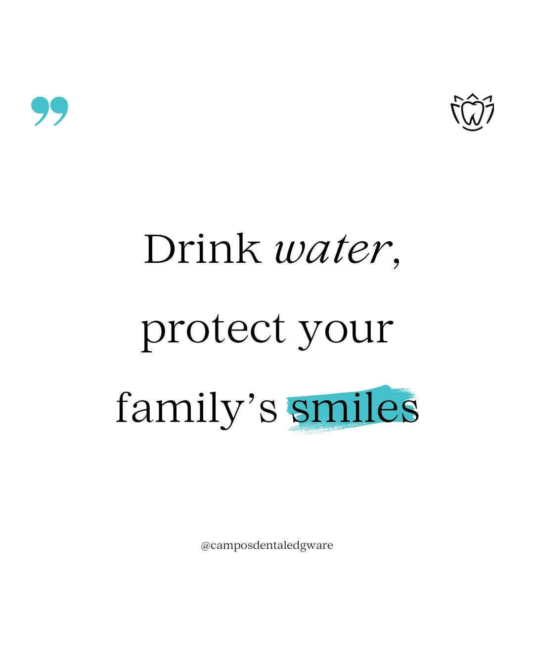 Good oral health habits start early &mdash; and one of the simplest is encouraging kids (and adults!) to stay hydrated.

Why it matters:
✅ Water helps produce saliva, your mouth&rsquo;s natural way of protecting against decay.
✅ It&rsquo;s especially