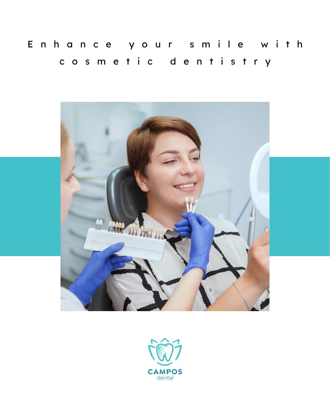 If you&rsquo;re unhappy with your smile, cosmetic dentistry can help restore both function and confidence. At Campos Dental, we offer treatments designed to improve the appearance of your teeth, including:

&bull; Teeth whitening for a brighter smile