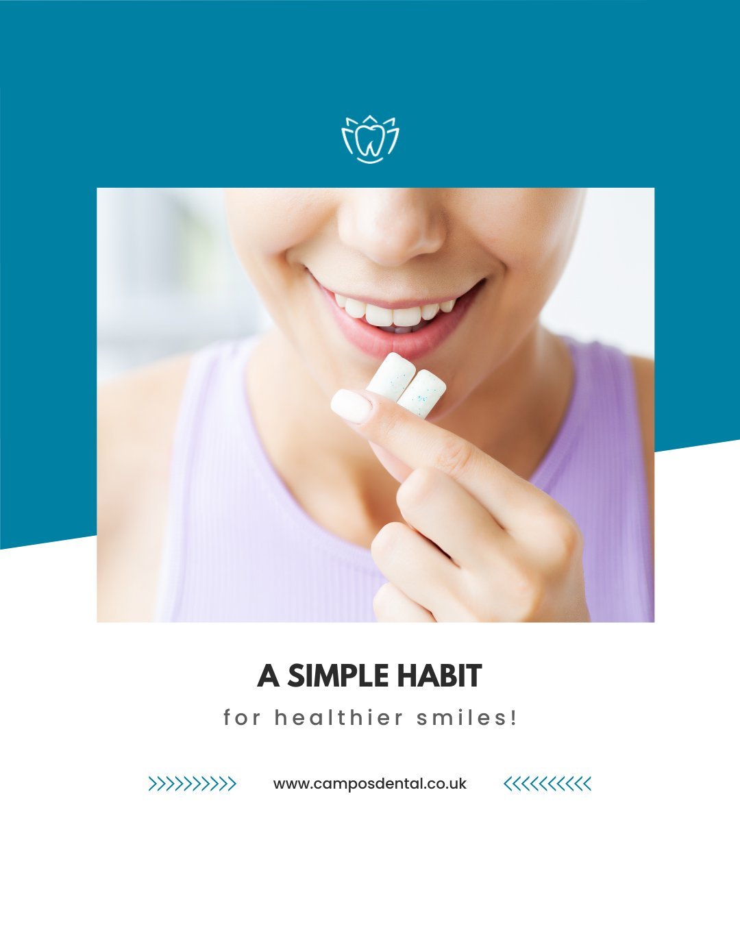 Did you know that chewing sugar-free gum can actually help protect your teeth? According to new research published in Dentistry, having just three pieces a day can reduce the risk of tooth decay by up to 30%!

Right now, most people in the UK only ch