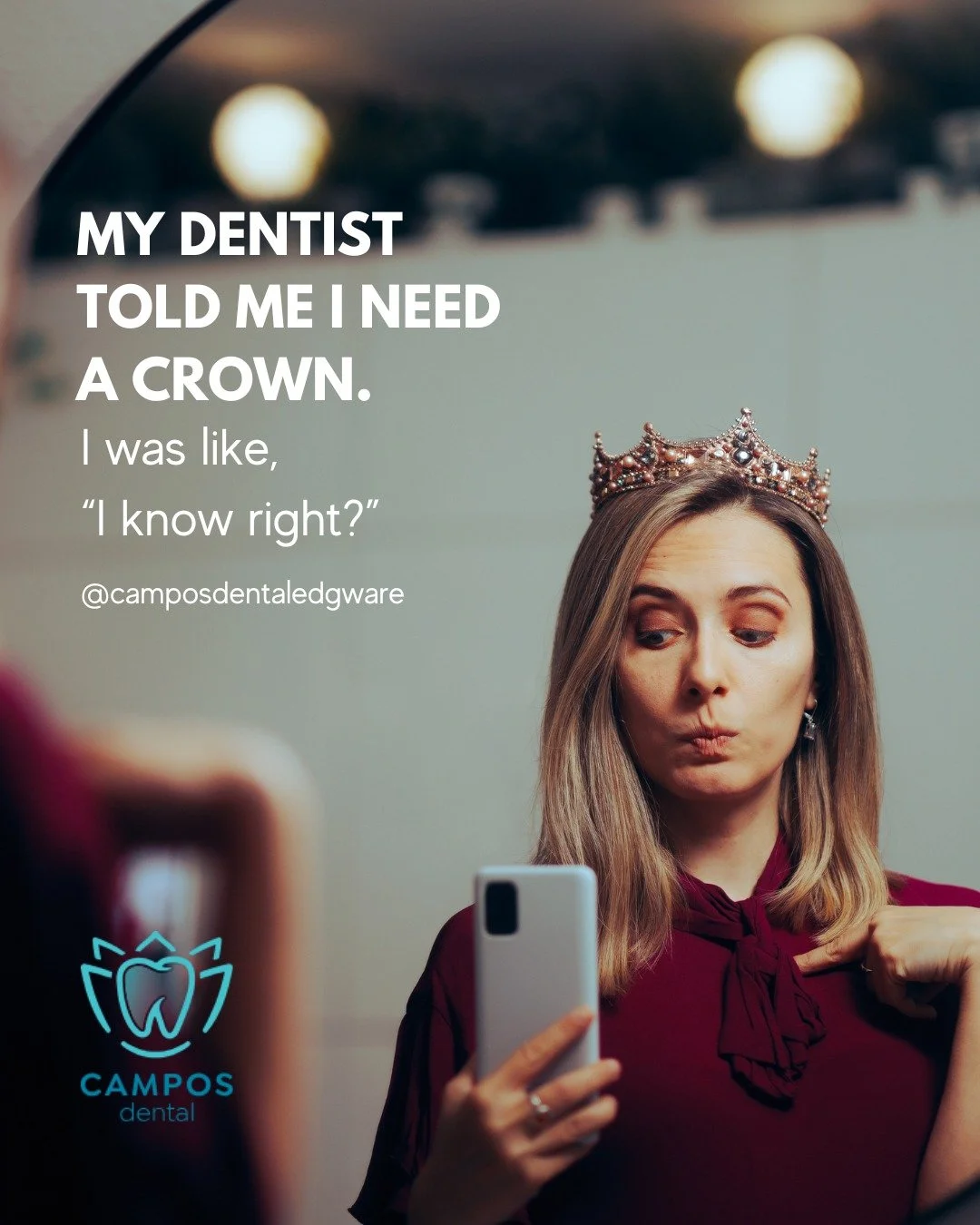 Your dentist says you need a crown&hellip; and you already know you&rsquo;re royalty! 👑

#Dentaljoke #Dentalhumour